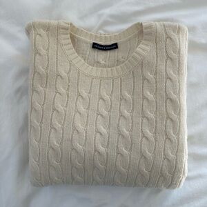 Brandy Melville White Cable Knit Sweater